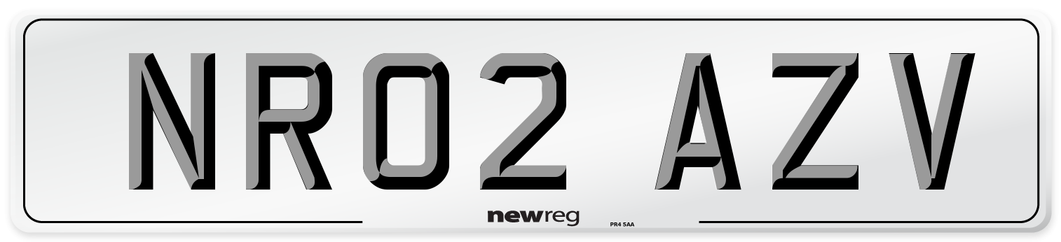 NR02 AZV Number Plate from New Reg